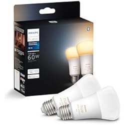 Philips Hue White Ambiance 2-Pack A19 LED Smart Bulb & White A19